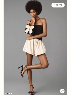 Anthopologie Maeve Strapless Bubble Romper size small nwot